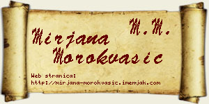 Mirjana Morokvašić vizit kartica